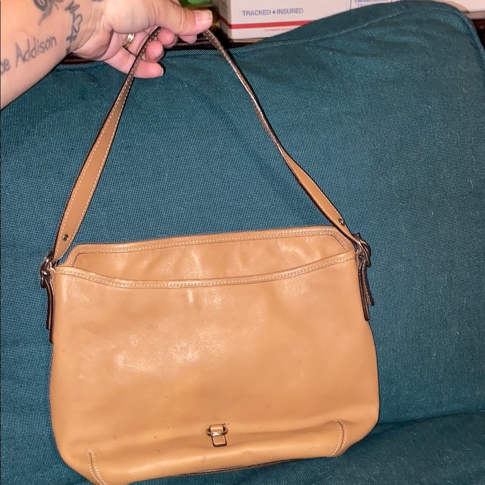 Tan Leather Shoulder Bag